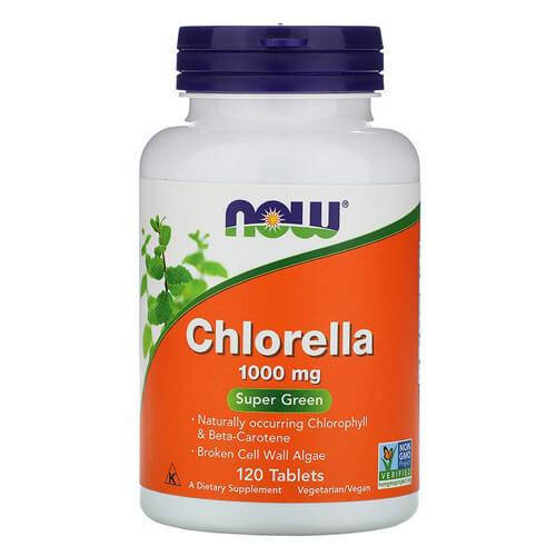 

Хлорелла, NOW Chlorella 1,000 mg 120 таб