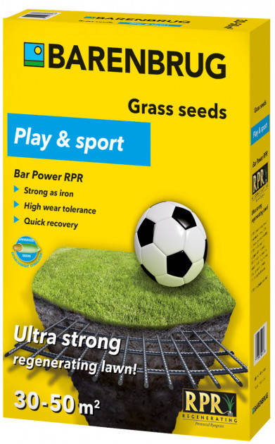

Газонная трава спортивная Barenbrug Play & Sport 1 кг Голландия, Зелёный