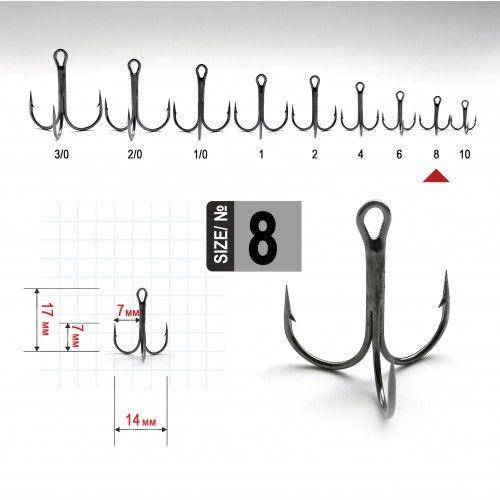 

Крючок тройной Fanatik FT-1103 №8 (1шт)