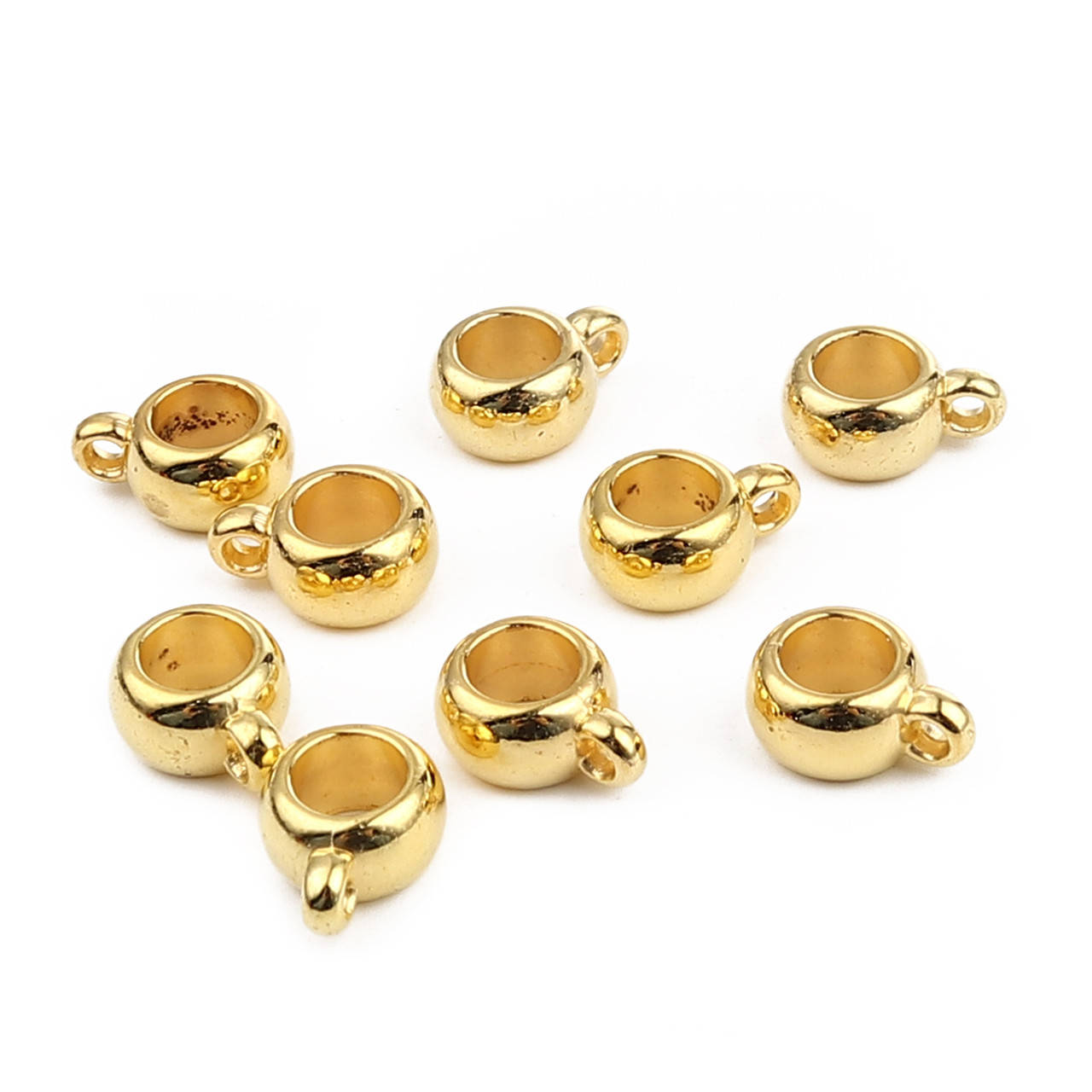 

Бейл, Держатель для кулона, " Цветок ", Цвет: золото, Пластик, 13 mm x 6 mm