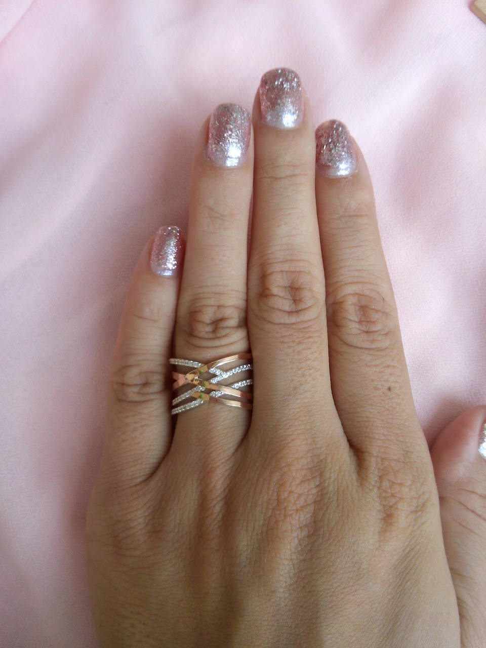 

Кольцо серебряное с золотом Орбита "Г"