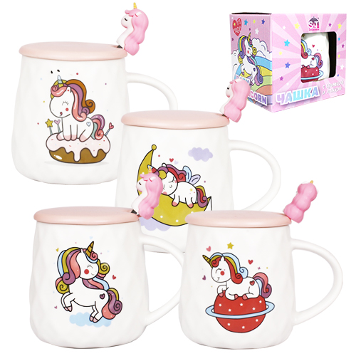 

Чашка с крышкой и ложкой Baby Unicorn 400мл