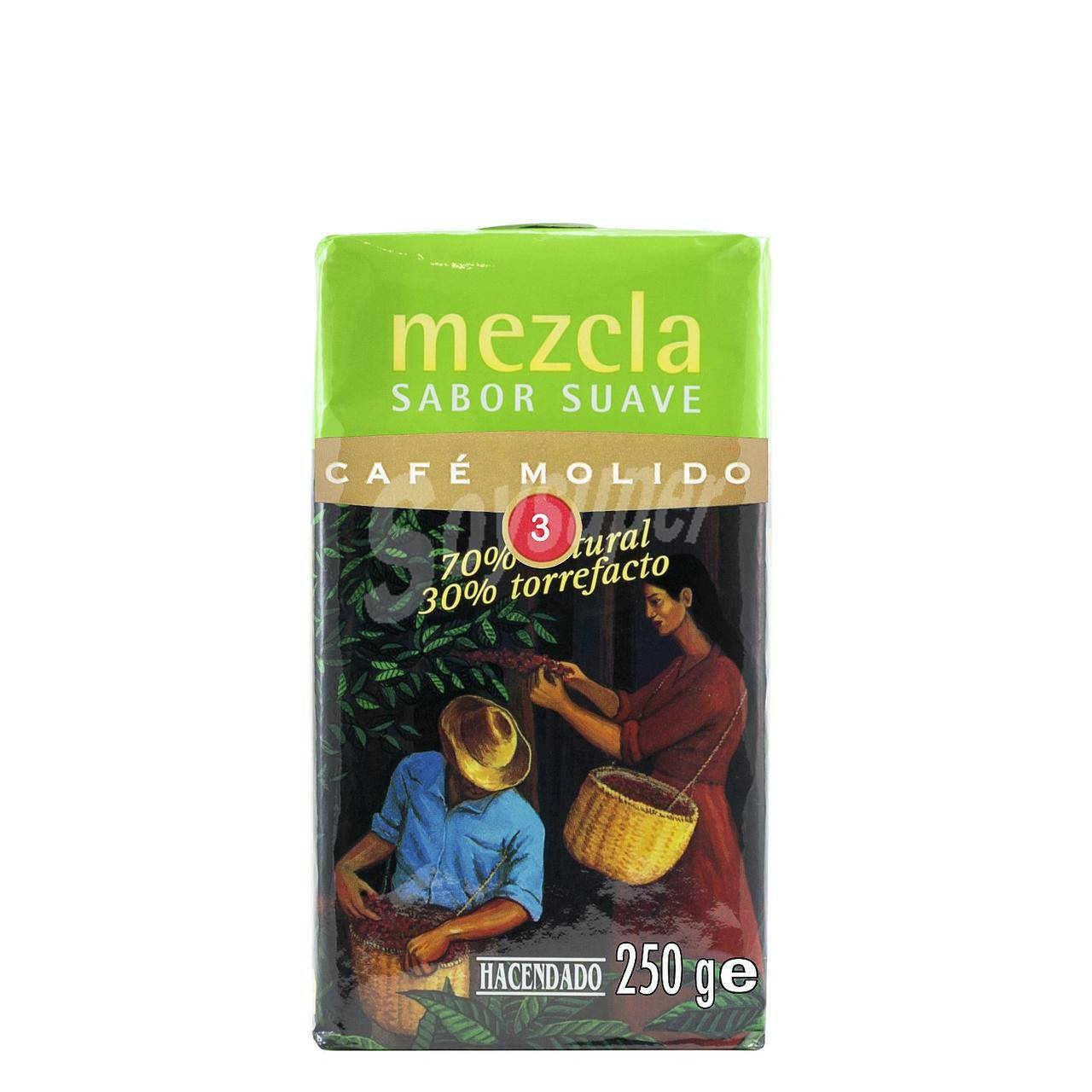 

Кофе молотый Hacendado Mezcla Sabor Suave 250 г (Испания)