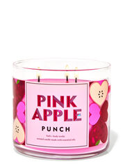 

Трехфитильная свеча ароматизированная Bath & Body Works - Pink Apple Punch, Розовый