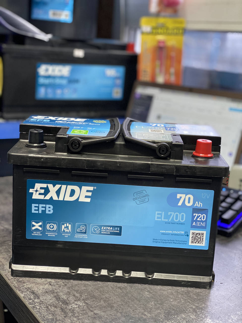

Автомобильный аккумулятор EXIDE EFB EL700 70Ah R+
