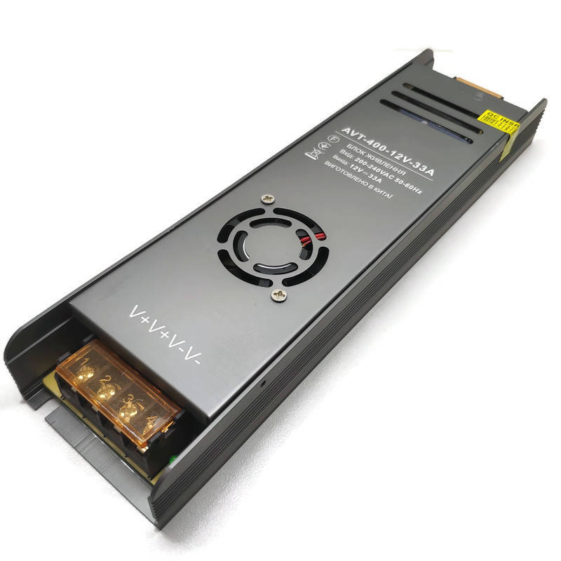 

AVT-400-12V-33.3A Блок питания 12В 33.3A 400Вт 245×63×29 мм
