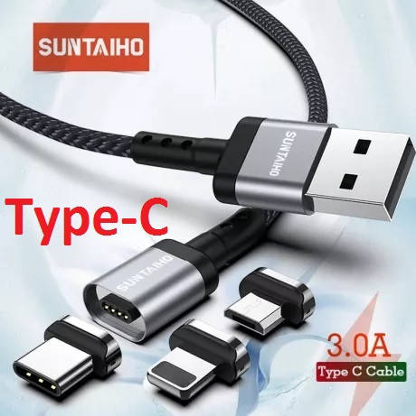 

1.2 метра Магнитный Type-C Кабель SUNTAIHO 3A для Зарядки и Передачи Данных, Черный