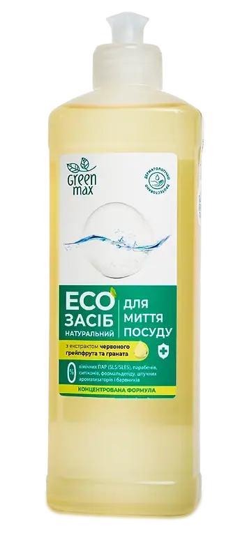 

Экосредство для мытья посуды Green Max 500мл.