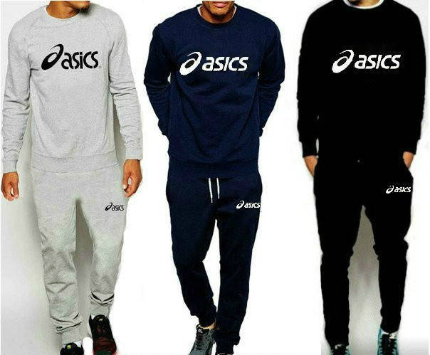 

Тренировочный мужской летний споривный костюм Asics (Асикс), Серый