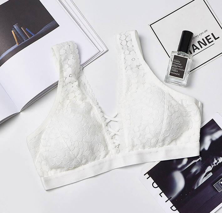 

Шикарный кружевной женский топ топик бюстгальтер бралетт лиф, Белый