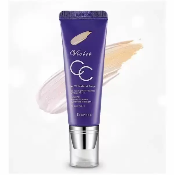 

Защитный омолаживающий CC крем Deoproce Violet CC Cream-№ 21 (50g)