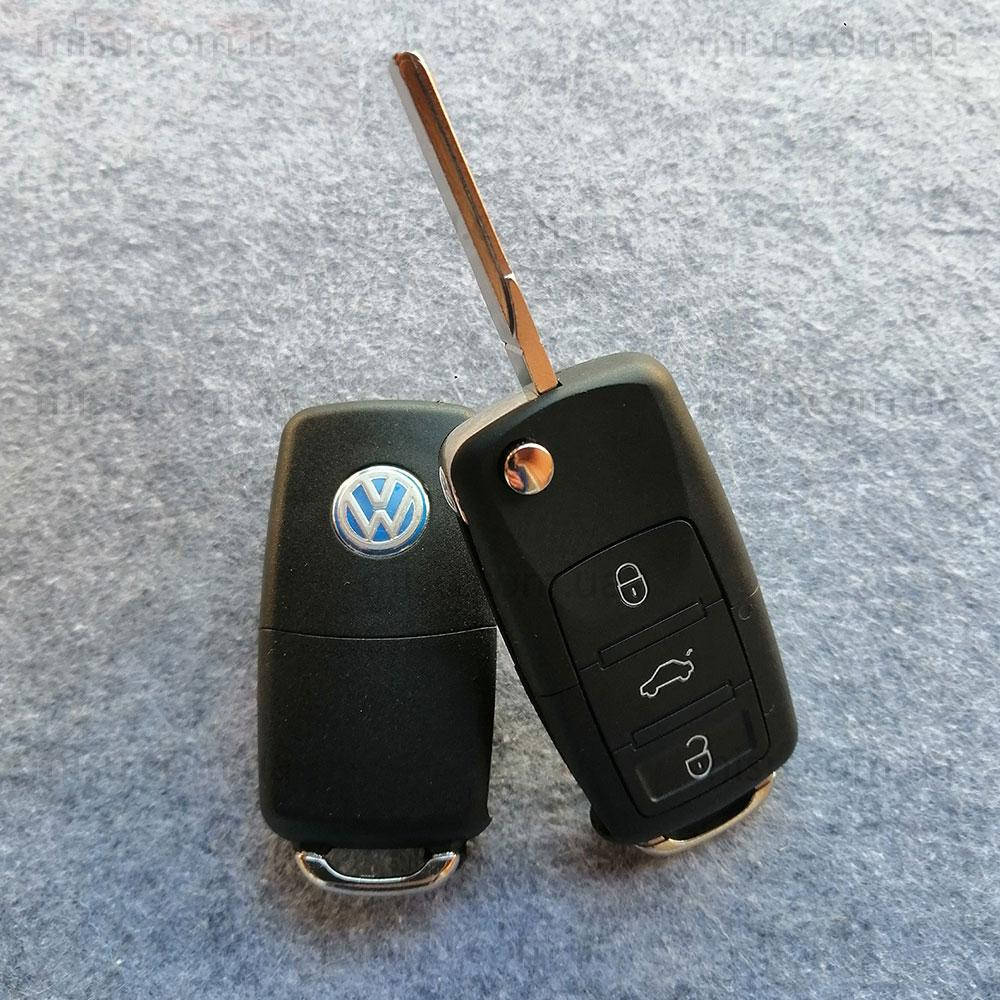 

Ключ выкидной Volkswagen Skoda Seat 3 кнопки лезвие HU66