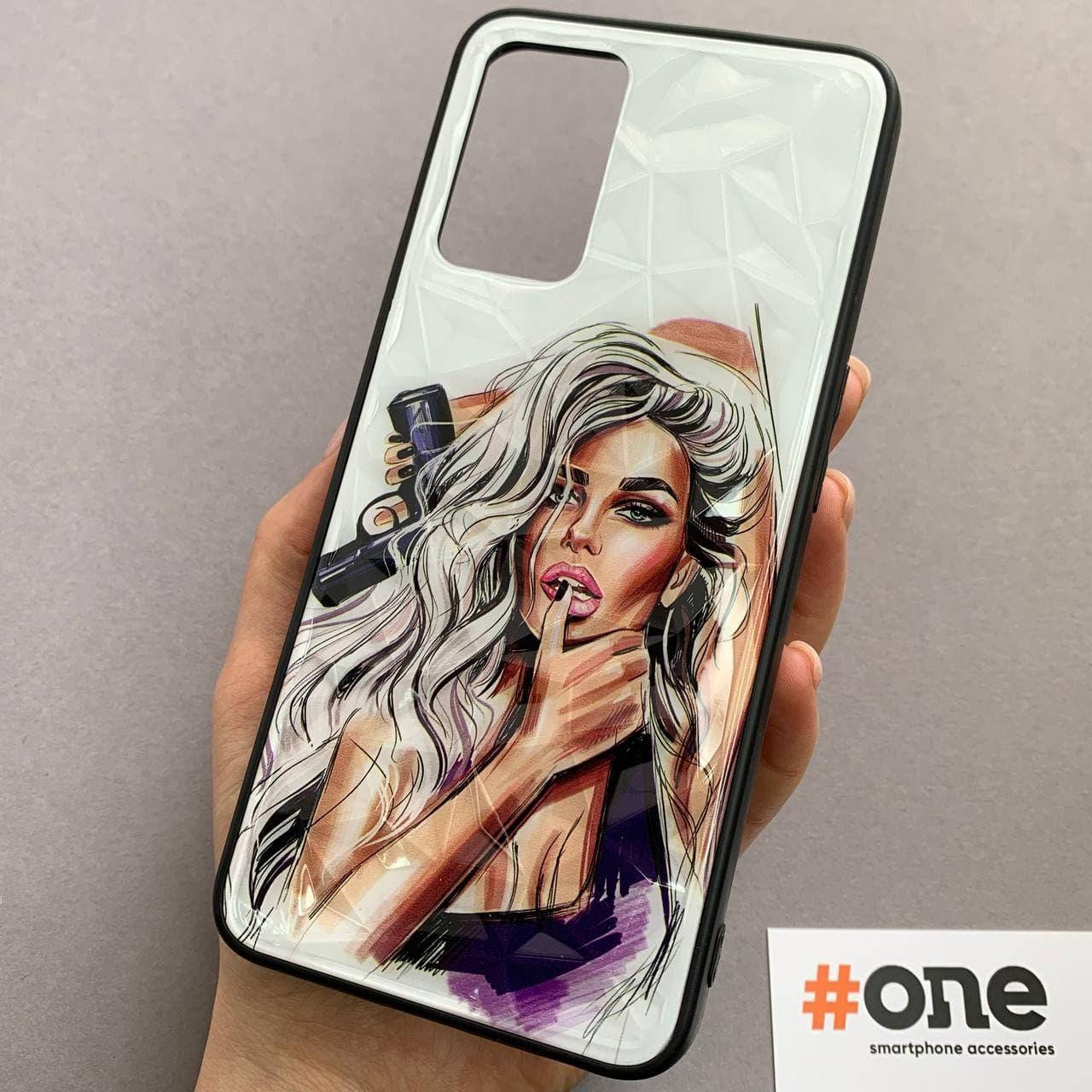 

Чехол для Oppo A54 с 3д эффектом как стекло с принтом девушки чехол на телефон оппо а54 белый Ladies