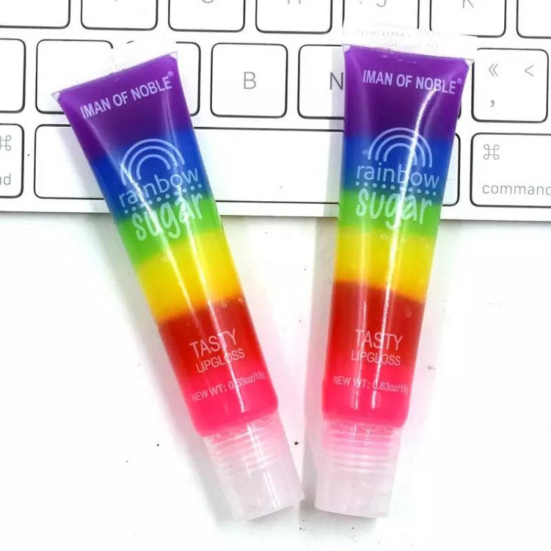 

Блеск для губ прозрачный разноцветный IMAN OF NOBLE Rainbow Sugar (18 мл)