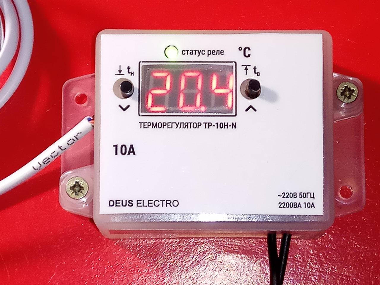 

Терморегулятор цифровой в накладном корпусе ТР-10Н-220V на 10А