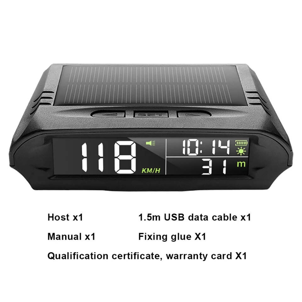 

Универсальный беспроводной HUD Head Up Display GPS Speedometer (спидометр часы термометр и др )