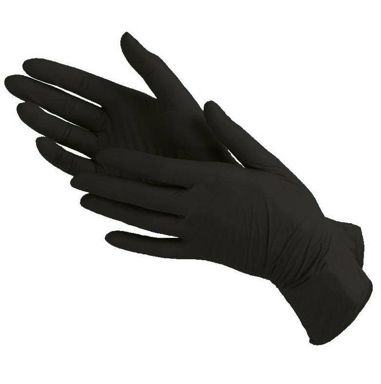 

Перчатки нитриловые без пудры черные "Safe-Touch" Black (р. М), 50 пар/уп, Черный