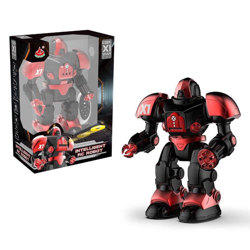 

Детский стреляющий Боевой робот X1 для мальчиков Черный р/у 27116