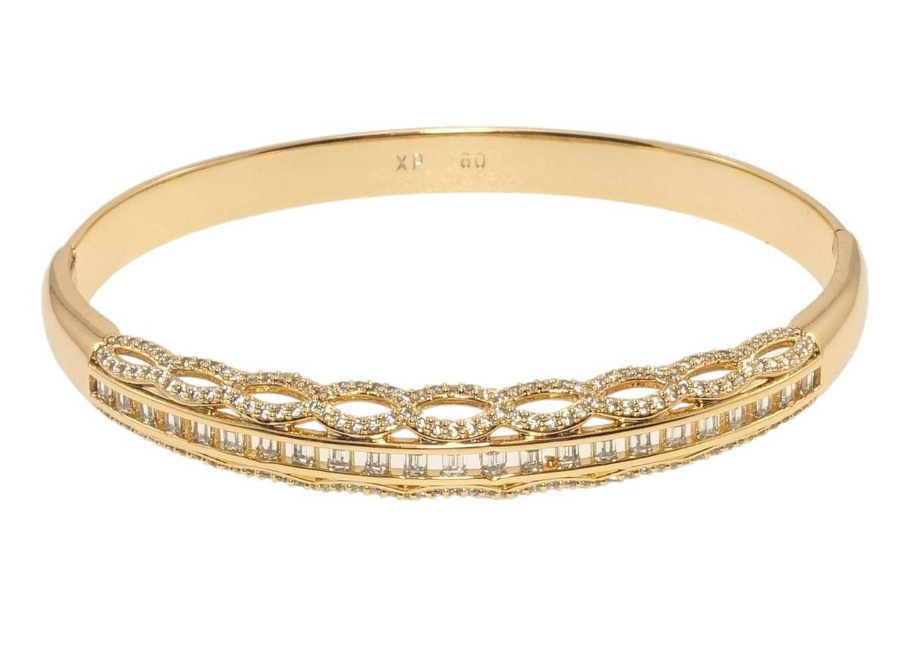 

Браслет Xuping Позолота 18K "Филигранный орнамент с цирконием" ø 6см