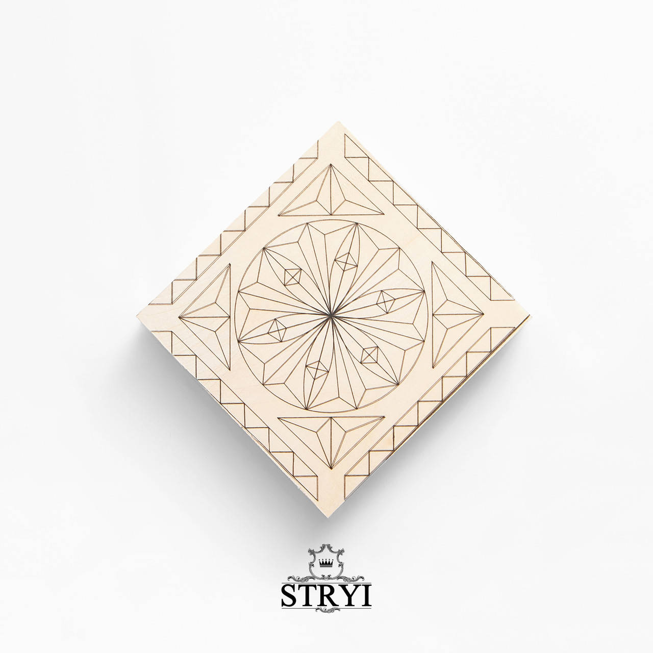 

Дощечка тренировочная STRYI для резьбы с чертежом, липа, 100*100*20мм, арт.711010