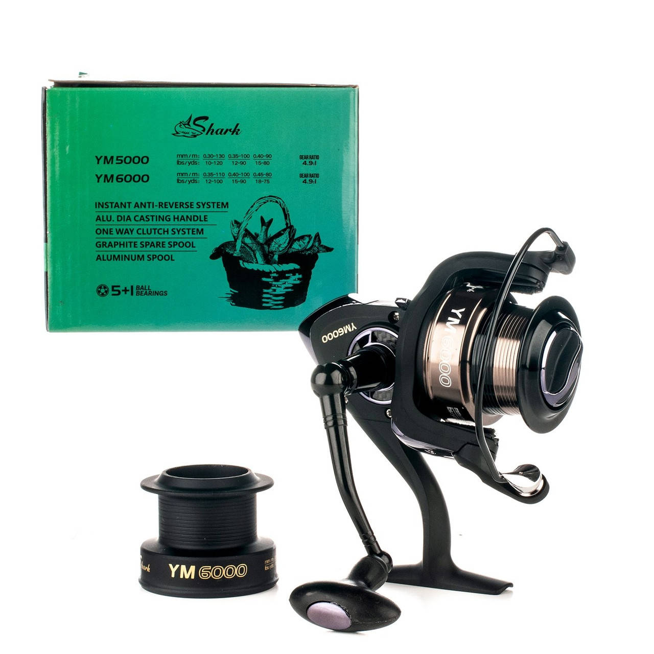 

Катушка Shark YM-6000 5+1bb