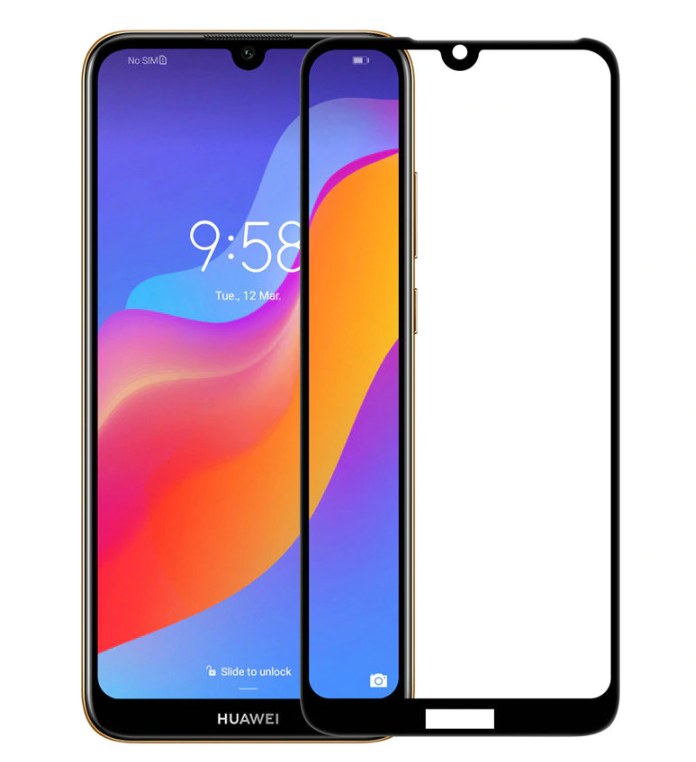 

Защитное стекло 9D, 9H Полной оклейки для Huawei Y6 2019, Honor 8A, Захисне скло