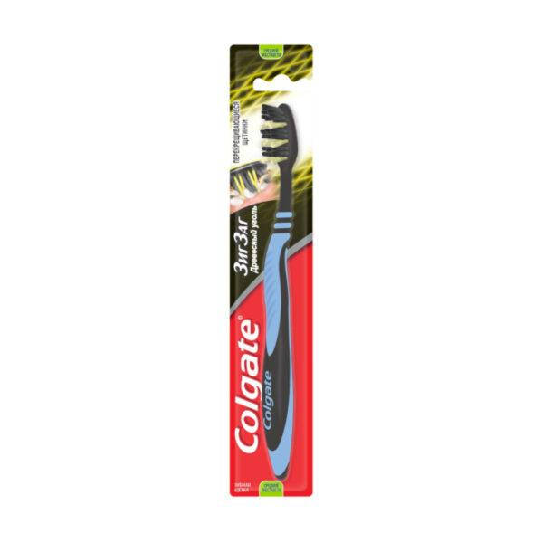 

Зубная щетка Colgate колгейт ЗигЗаг Древесный уголь, средней жесткости, 1 шт