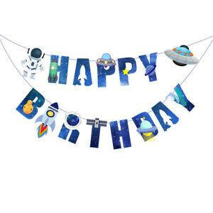 

Гирлянда Happy birthday космос