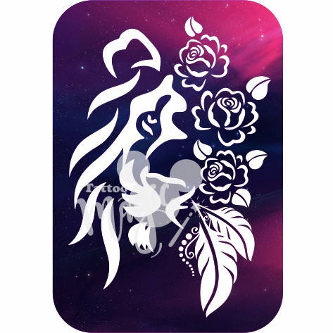 

Трафарет 9х13 для блеск тату, био тату хной