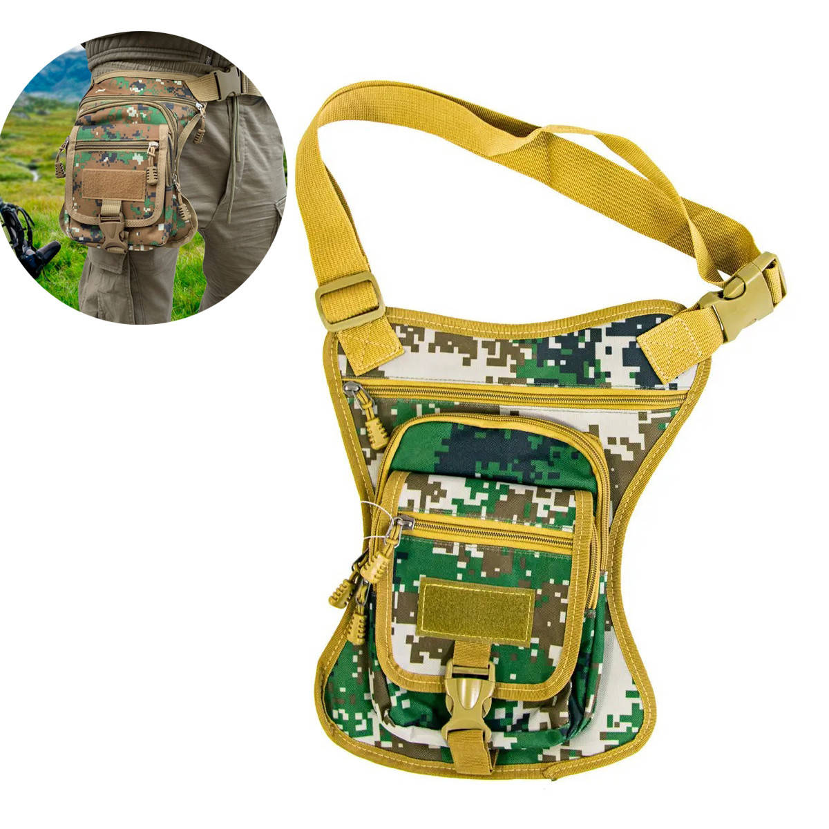 

Сумка на стегно чоловіча Military Camo тактична сумка на ногу | тактическая сумка на бедро, Камуфляж пиксель