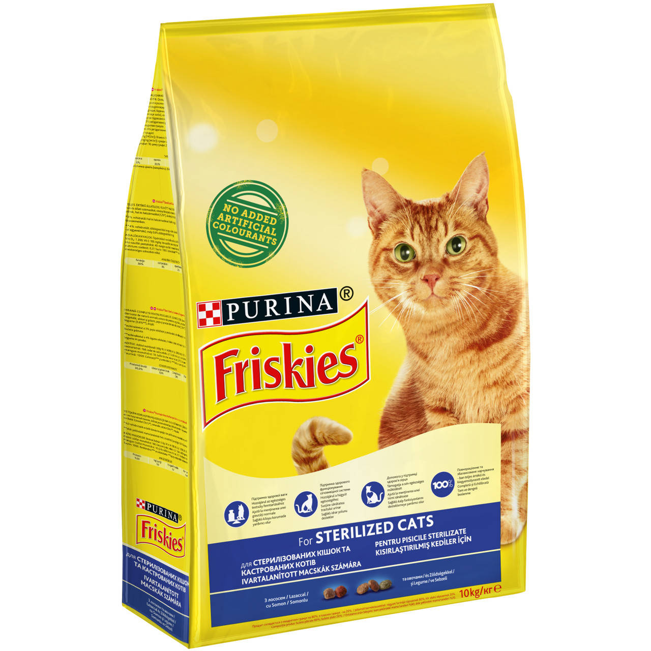 

Сухой корм для стерилизованных кошек и котов Purina Friskies с лососем и овощами 10 кг