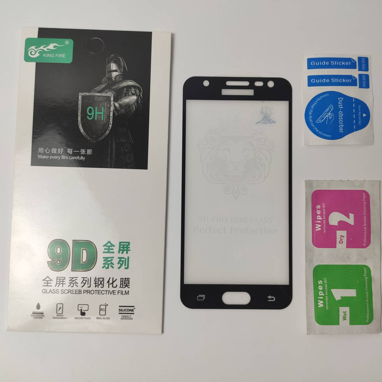 

Защитное стекло для Samsung Galaxy J3 2017 J330 Full Glue 9D 9H на весь экран телефона клей по всей, Черный