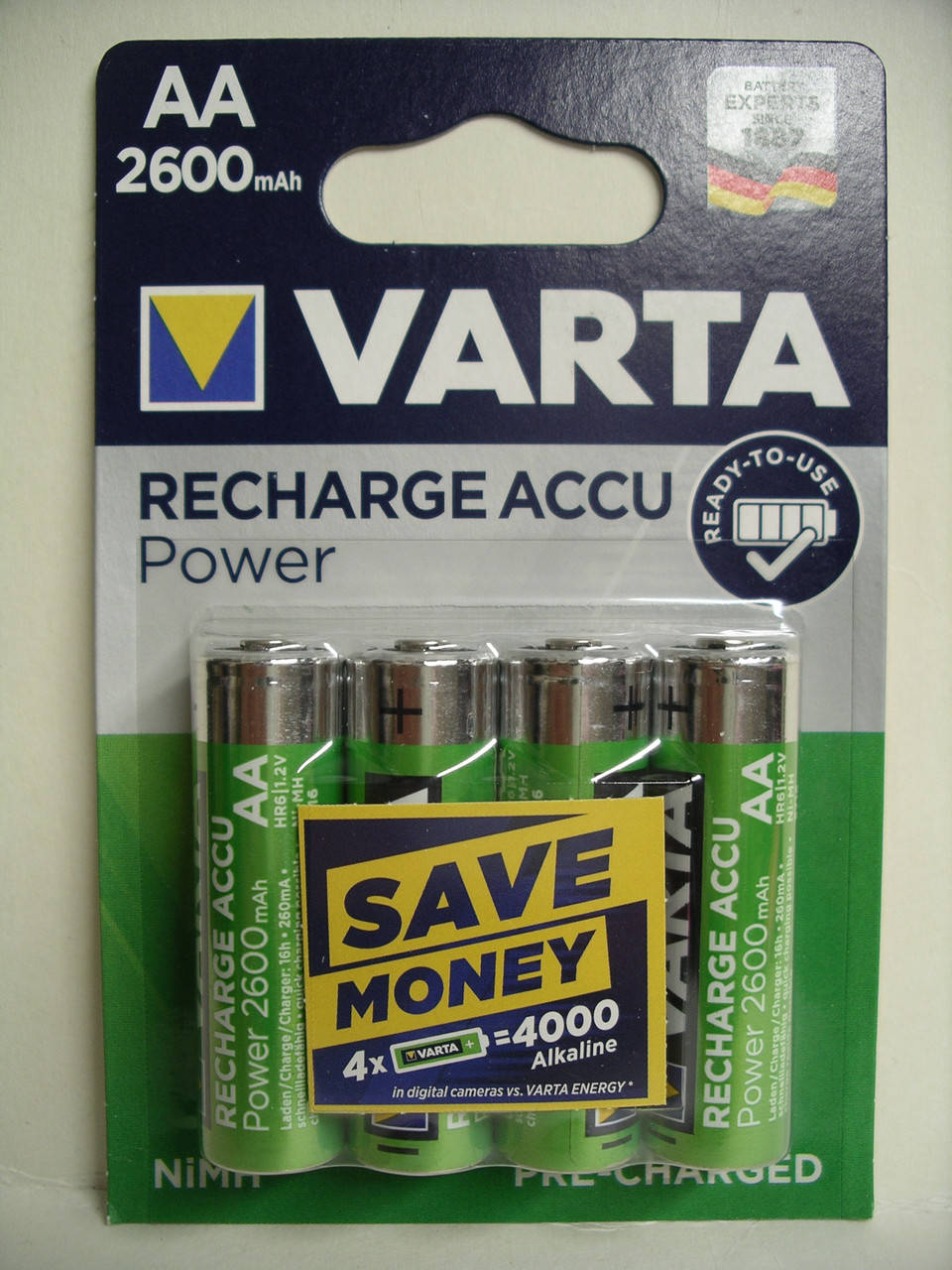 

Аккумуляторы AA Varta 2600 mah (4 шт. в блистере)