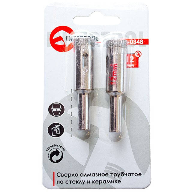 

Сверло алмазное трубчатое по стеклу и керамике 14 мм INTERTOOL SD-0349