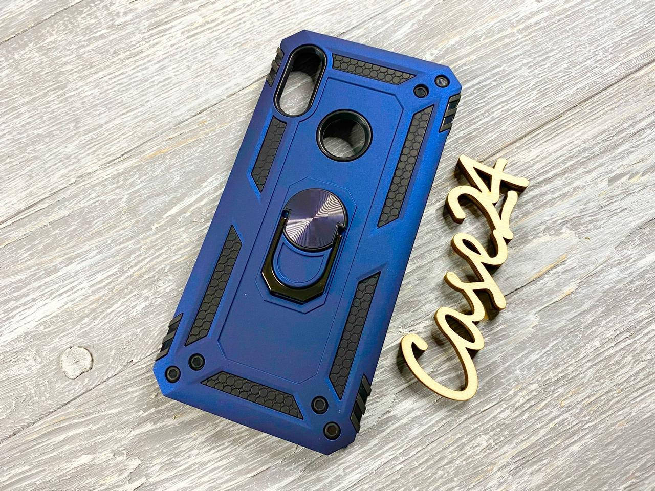 

PC + TPU чехол New armor для Xiaomi Redmi Note 7 (5 цветов) синий