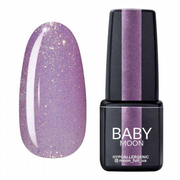 

Гель-лак Baby Moon Dance Diamond №04, 6 мл (светло-сиреневый с золотистым шиммером)