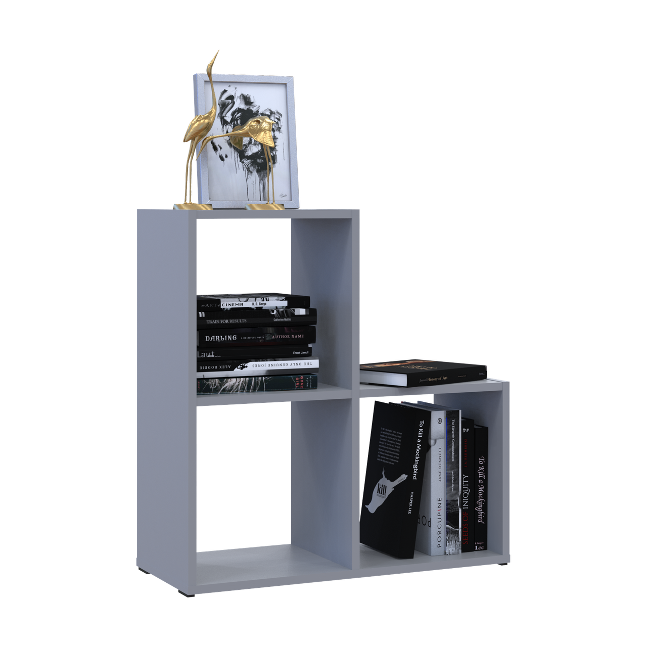 Стелаж Doros Степ 2х2 Сірий відкритий 69х28.8х71.4 (41516177) 5