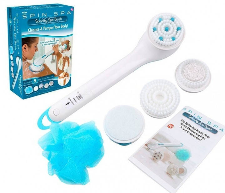 

Массажная щетка для тела Spin Spa Spinning Spa Brush,ТЕ, Белый