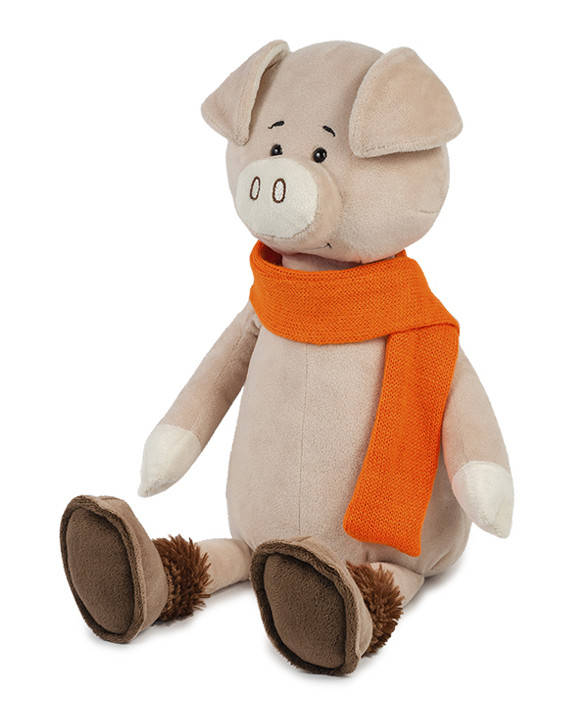 

Мягкая игрушка MAXI TOYS Свин Барри в шарфике, 28 см (MT-MRT031811-28), Оранжевый