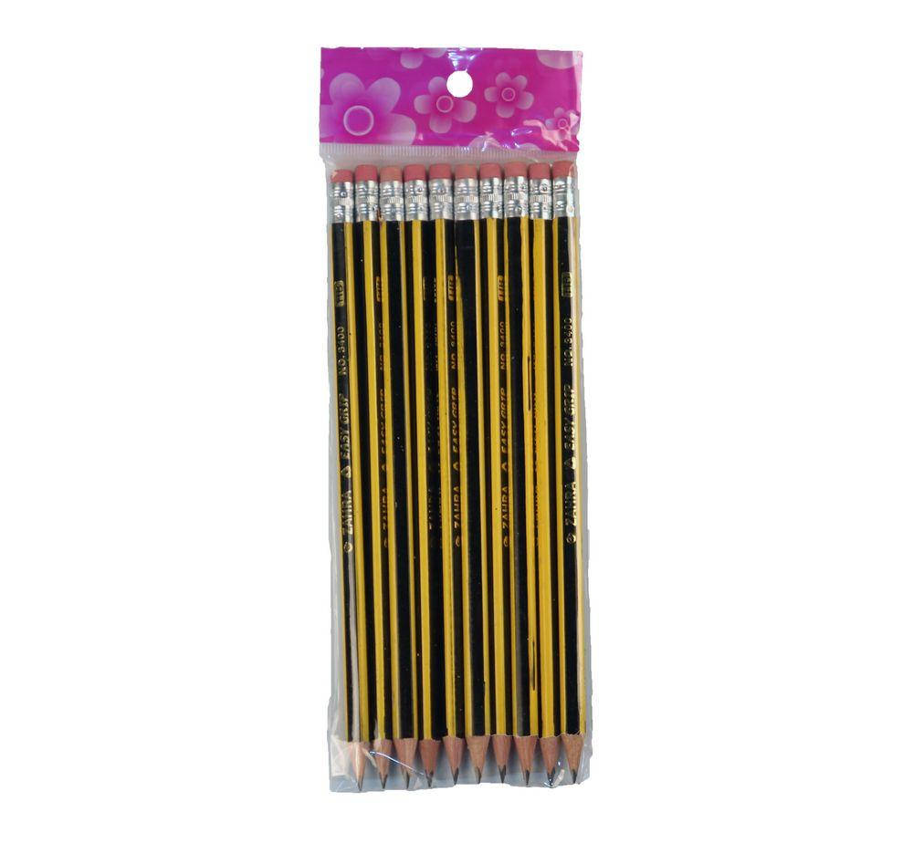 

Олівці прості з гумкою 10шт/уп Edumax