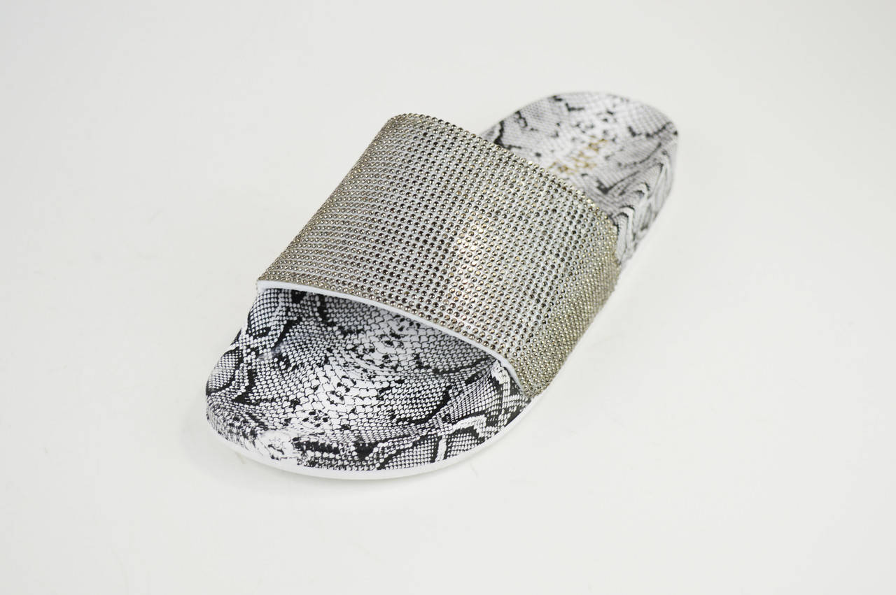 

Шлепанцы на платформе 2.5 Sopra WS03 Серебрисыте рептилия