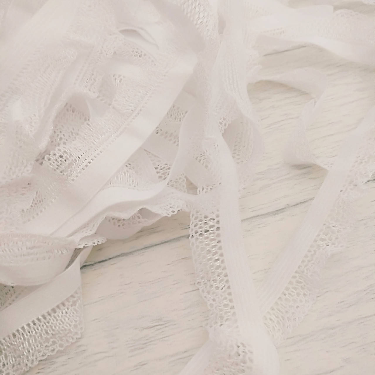 

Резинка кружевная, белая 18 мм. №4, Белый