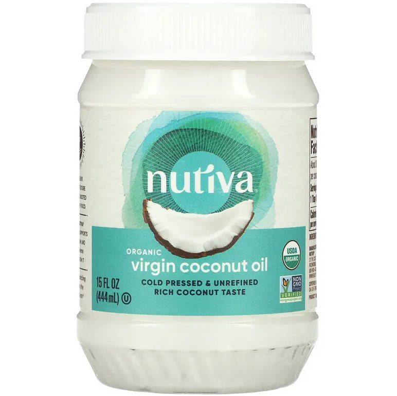 

Кокосовое масло Nutiva "Coconut Oil Virgin" холодного отжима (444 мл)