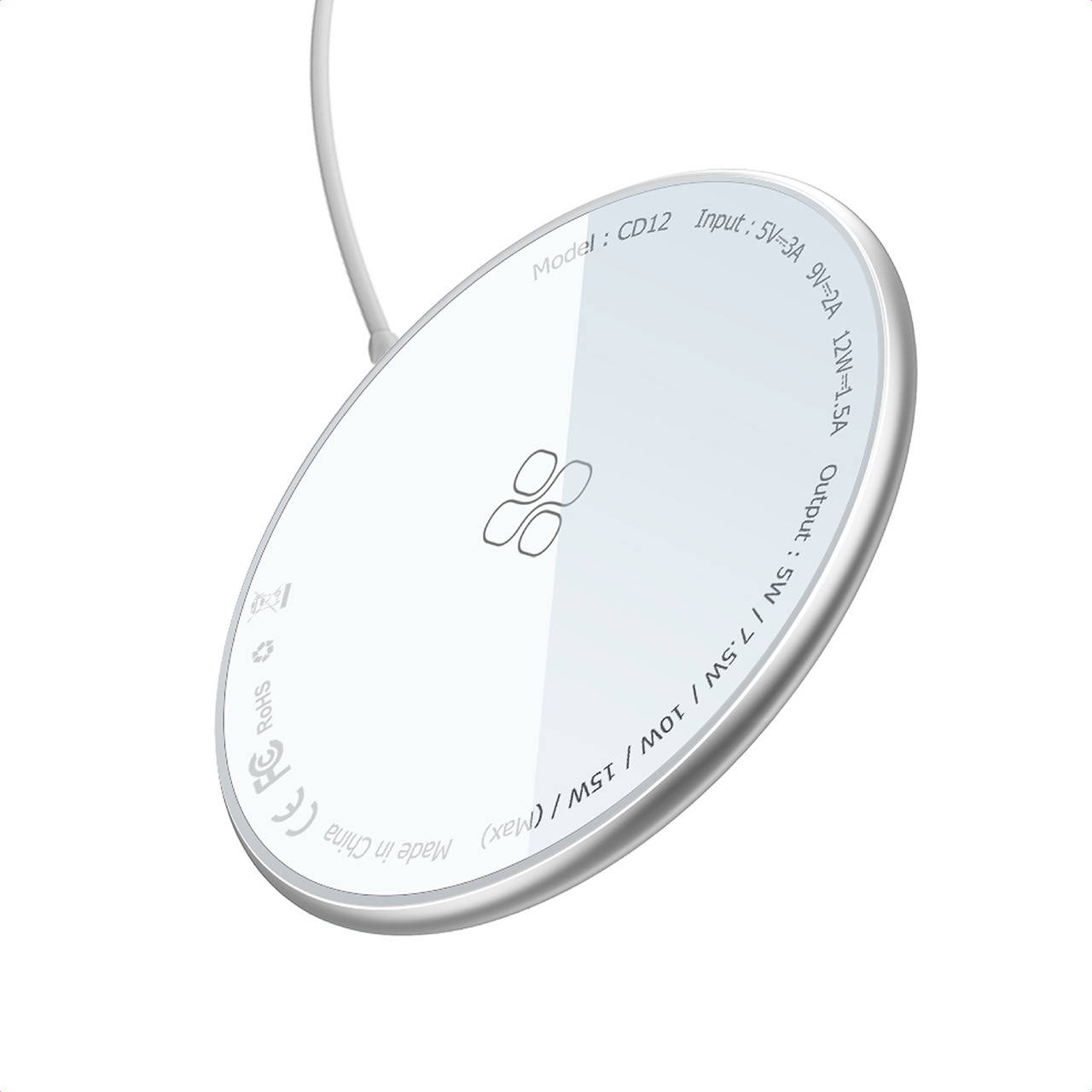 

Беспроводное зарядное устройство Promate MagTag-15W Silver, Серый