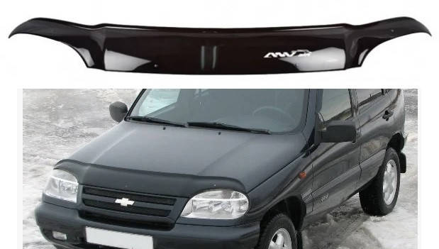 

Дефлектор капота VT52 (мухобойка) Chevrolet Niva 2002-2016 ANV-air СК0069Т