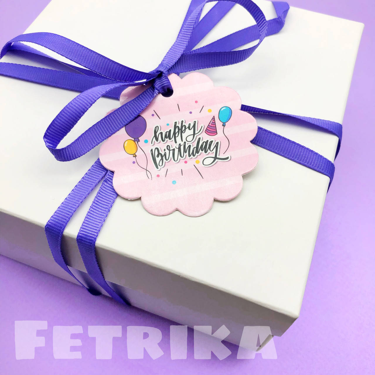 

Бирка декоративная "Happy birthday", 58 мм