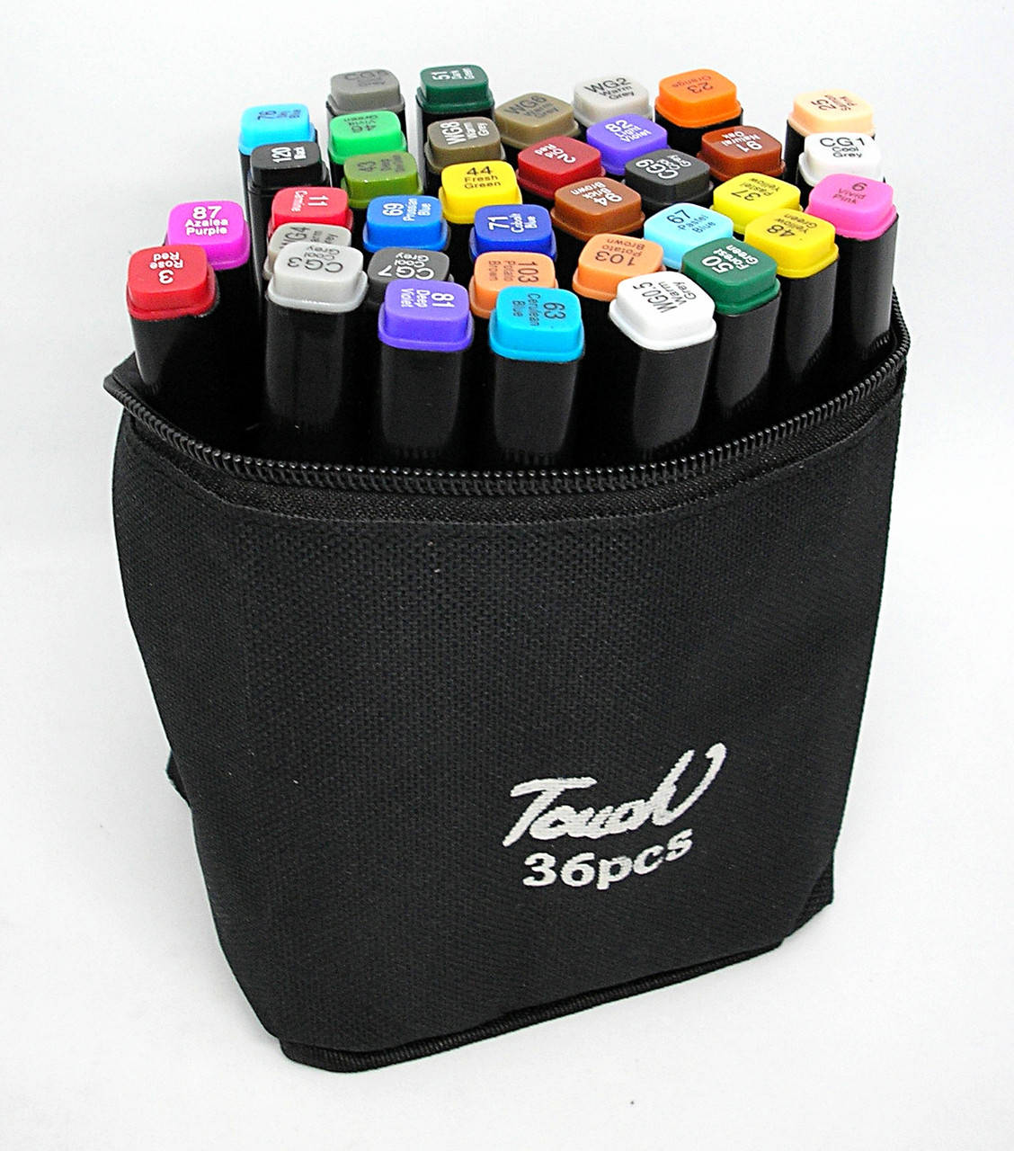 

Скетч маркеры двухсторонние 36 шт фломастеры спиртовые набор в сумке по номерам, Черный