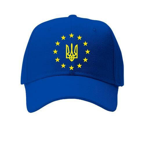 

Кепка с гербом Украины - ЕС, Синий