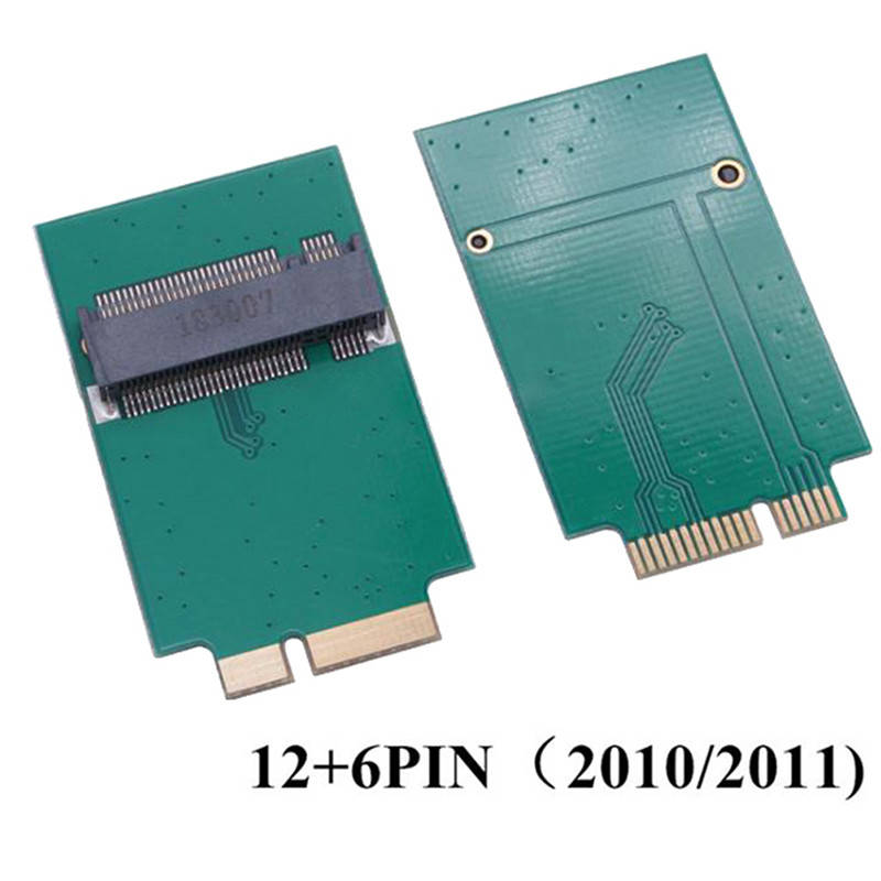 

Плата адаптер M.2 NGFF SSD A 12 + 6 Pin для MacBook Air 2010 2011 A1370 A1369