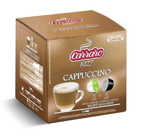

Кофе в капсулах Carraro Dolce Gusto Cappuccino 16 шт. ( Дольче Густо Капучино) Италия